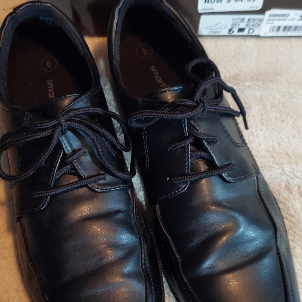 Smartfit Black Dress Shoes Kids Size 6D